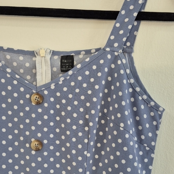 Women Button-Down Dress - Blue, Size M - Picture 13 of 13